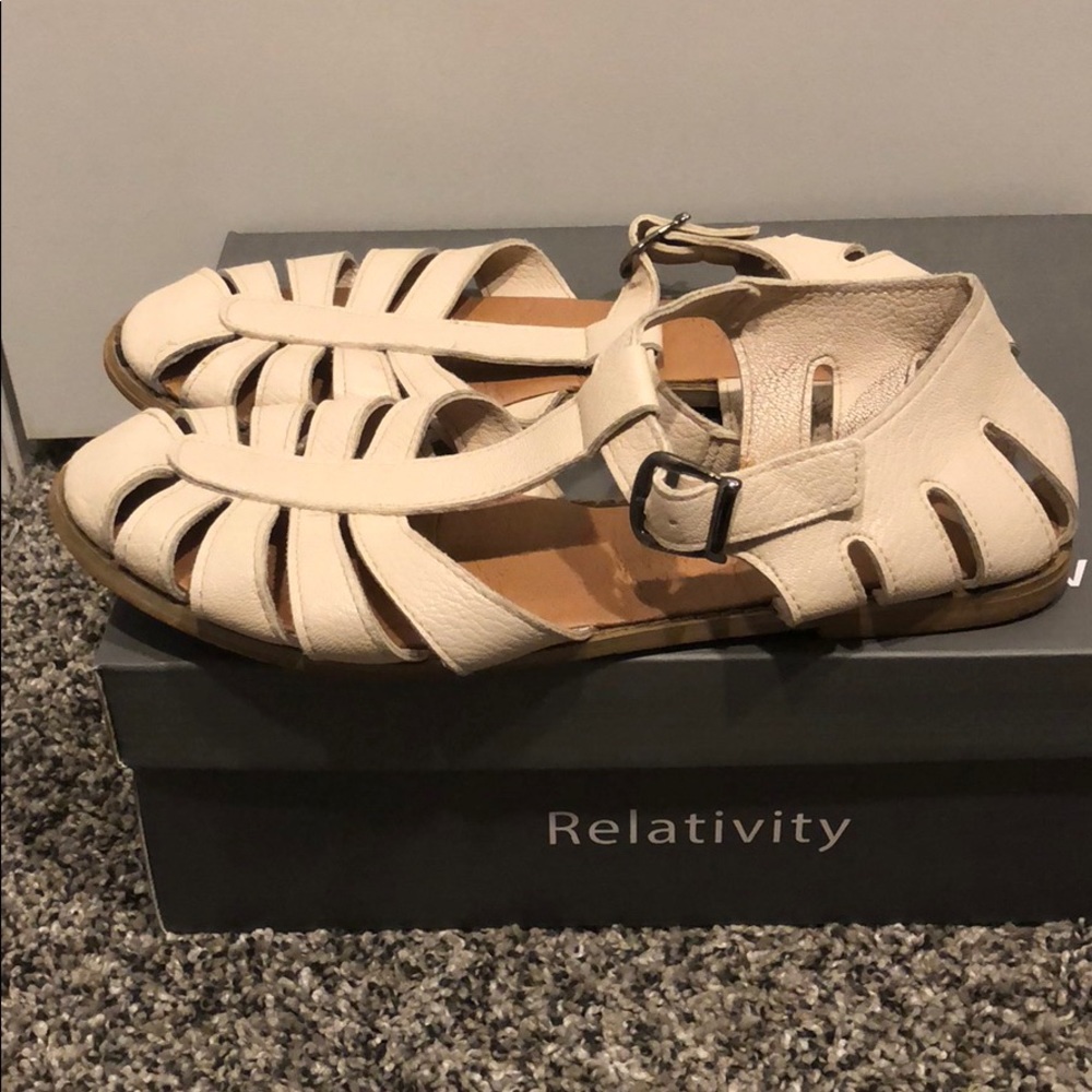 Rubi cream strapped sandals
